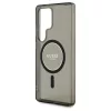 Guess Glitter Circle Classic Logo MagSafe tok Samsung Galaxy S25 Ultra készülékhez fekete