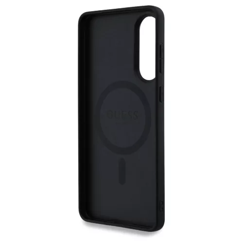 Tok Guess 4G Ring Classic Logo MagSafe Samsung Galaxy S25 Edge készülékhez fekete
