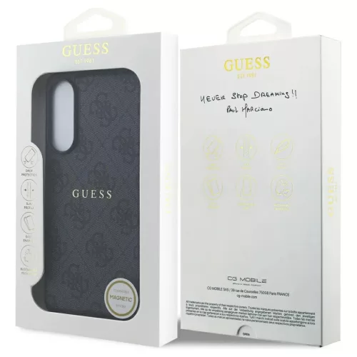 Tok Guess 4G Ring Classic Logo MagSafe Samsung Galaxy S25 Edge készülékhez fekete
