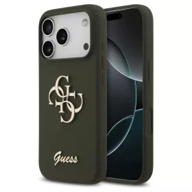   Guess Silicone Big 4G Script tok iPhone 17 Pro készülékhez khaki