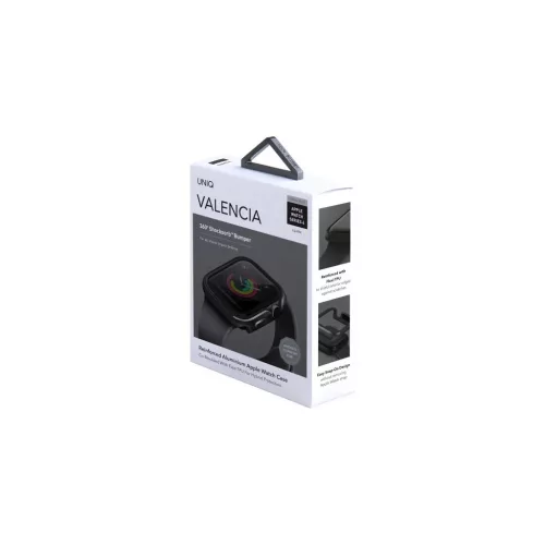 UNIQ Valencia tok Apple Watch Series 4/5/6/SE/SE3 44mm készülékhez gunmetal szürke