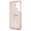 Guess Glitter Circle Classic Logo MagSafe tok Samsung Galaxy S25 Ultra készülékhez rózsaszín