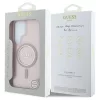 Guess Glitter Circle Classic Logo MagSafe tok Samsung Galaxy S25 Ultra készülékhez rózsaszín