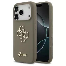   Guess szilikon Big 4G Script tok iPhone 17 Pro Max készülékhez barna