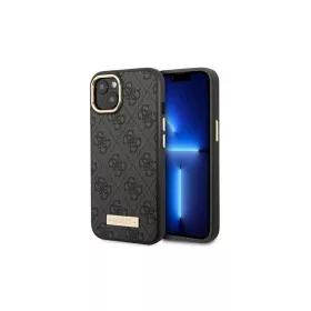   Guess GUHMP14MU4GPRK iPhone 14 Plus / 15 Plus készülékhez 6,7 hüvelykes kemény tok 4G Logo Plate MagSafe fekete