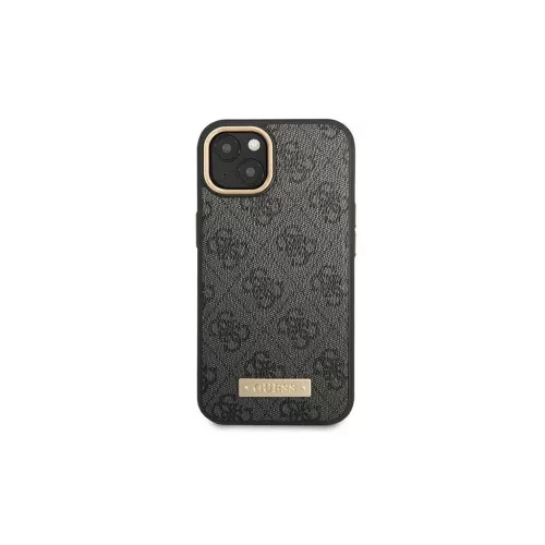 Guess GUHMP14MU4GPRK iPhone 14 Plus / 15 Plus készülékhez 6,7 hüvelykes kemény tok 4G Logo Plate MagSafe fekete