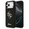 Guess Silicone Big 4G Script tok iPhone 17 Pro Max készülékhez fekete