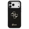 Guess Silicone Big 4G Script tok iPhone 17 Pro Max készülékhez fekete