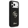 Guess Silicone Big 4G Script tok iPhone 17 Pro Max készülékhez fekete