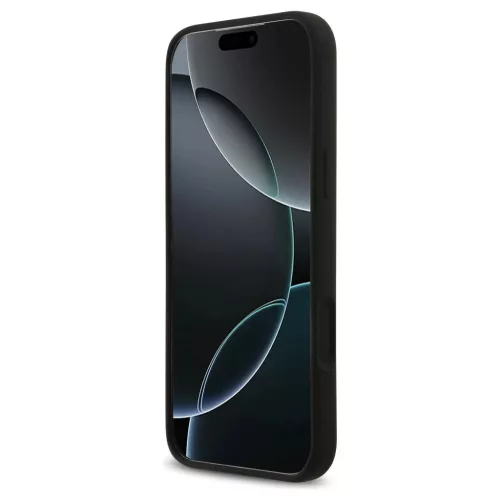 Guess Silicone Big 4G Script tok iPhone 17 Pro Max készülékhez fekete