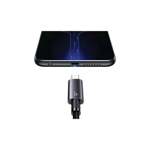 USAMS kábel USB to Micro-USB 2A 1.2m gyors töltés acél/tarnish SJ668USB01 (US-SJ668)