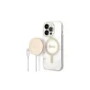 Guess GUBPP14LHMEACSH MagSafe kompatibilis kemény tok és töltő szett iPhone 14 Pro 6,1" készülékhez Marble, fehér