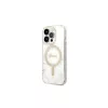 Guess GUBPP14LHMEACSH MagSafe kompatibilis kemény tok és töltő szett iPhone 14 Pro 6,1" készülékhez Marble, fehér