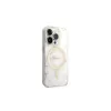 Guess GUBPP14LHMEACSH MagSafe kompatibilis kemény tok és töltő szett iPhone 14 Pro 6,1" készülékhez Marble, fehér