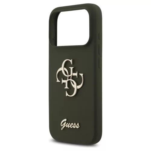 Guess szilikon Big 4G Script tok iPhone 17 Pro Max készülékhez khaki