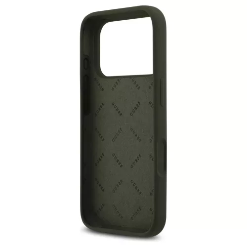 Guess szilikon Big 4G Script tok iPhone 17 Pro Max készülékhez khaki