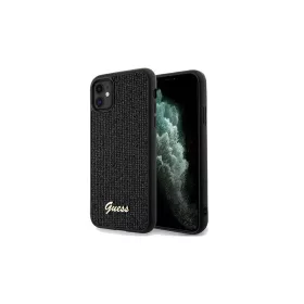   Guess GUHCN61PMSDGSK iPhone 11 / Xr készülékhez 6.1" keménytok Disco Metal Script fekete