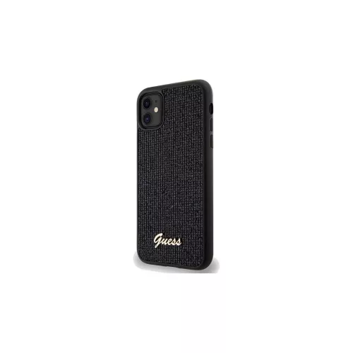 Guess GUHCN61PMSDGSK iPhone 11 / Xr készülékhez 6.1" keménytok Disco Metal Script fekete