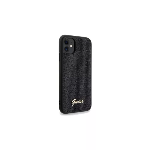 Guess GUHCN61PMSDGSK iPhone 11 / Xr készülékhez 6.1" keménytok Disco Metal Script fekete