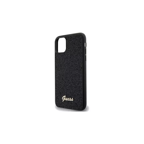 Guess GUHCN61PMSDGSK iPhone 11 / Xr készülékhez 6.1" keménytok Disco Metal Script fekete
