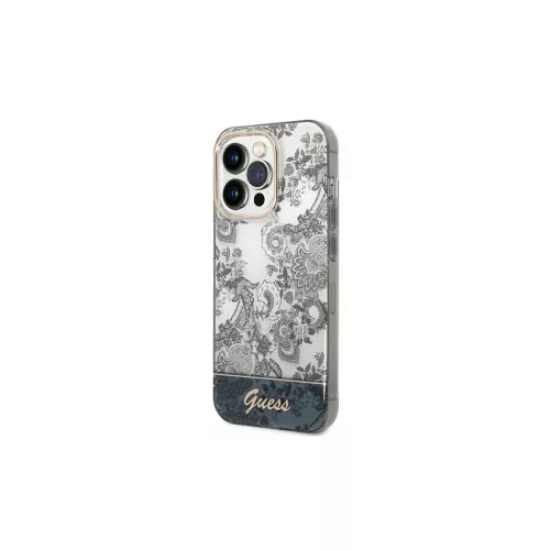 Guess GUHCP14LHGPLHG iPhone 14 Pro 6,1" készülékhez keménytok Porcelain Collection szürke