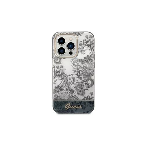 Guess GUHCP14LHGPLHG iPhone 14 Pro 6,1" készülékhez keménytok Porcelain Collection szürke