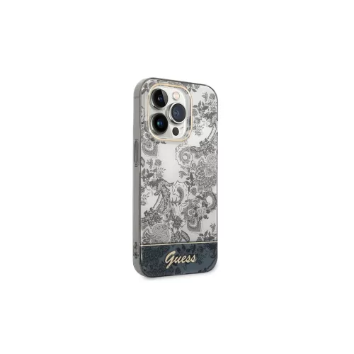Guess GUHCP14LHGPLHG iPhone 14 Pro 6,1" készülékhez keménytok Porcelain Collection szürke