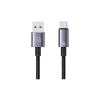 USAMS USB–USB-C gyorstöltő kábel 3A 0,25 m antikolt rozsdamentes acél SJ680USB01 (US-SJ680)