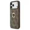 Case Guess 4G gyűrűs állvány iPhone 17 Pro Max készülékhez barna
