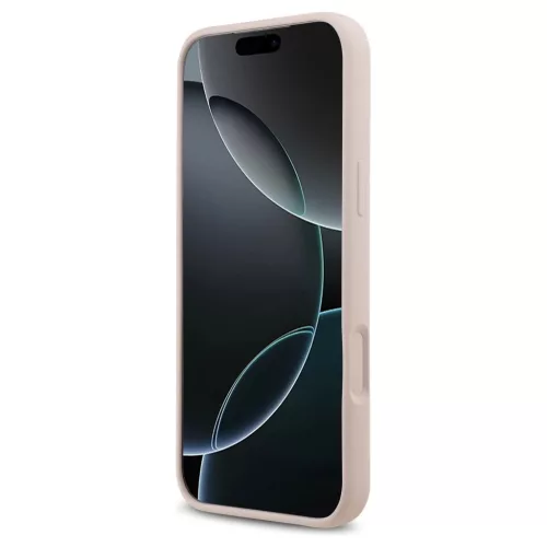Guess szilikon Big 4G Script tok iPhone 17 Pro Max készülékhez rózsaszín