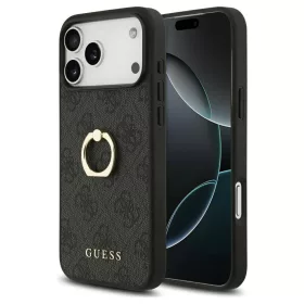   Case Guess 4G Ring Stand tok iPhone 17 Pro Max készülékhez fekete