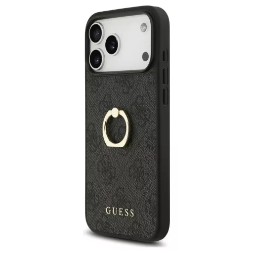 Case Guess 4G Ring Stand tok iPhone 17 Pro Max készülékhez fekete