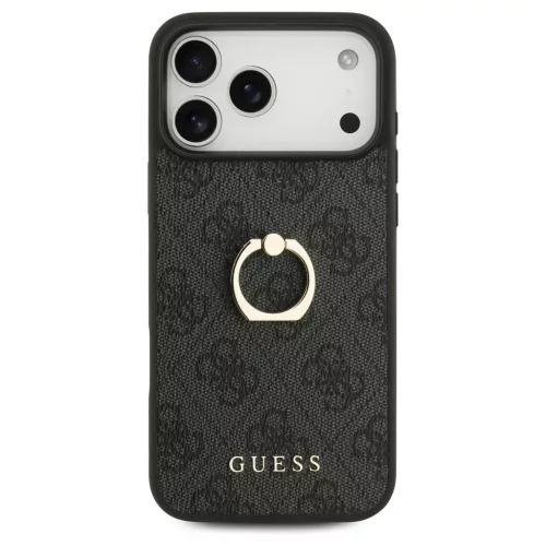 Case Guess 4G Ring Stand tok iPhone 17 Pro Max készülékhez fekete