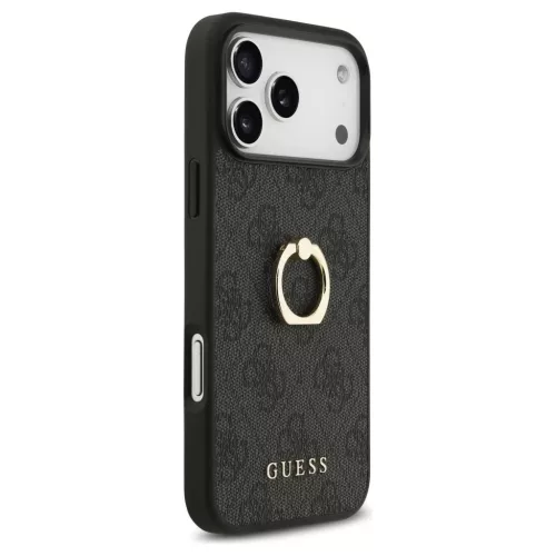 Case Guess 4G Ring Stand tok iPhone 17 Pro Max készülékhez fekete