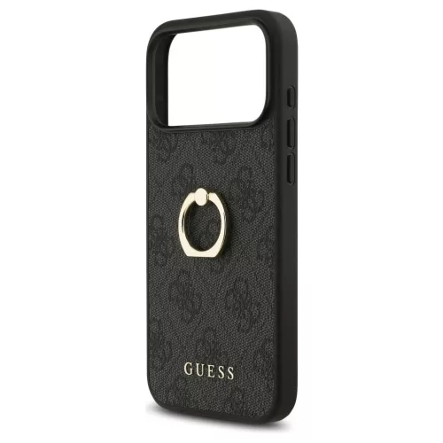 Case Guess 4G Ring Stand tok iPhone 17 Pro Max készülékhez fekete