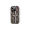 Guess GUHMP15LP4RPSW iPhone 15 Pro 6,1" keménytok 4G Printed Stripes MagSafe készülékhez barna