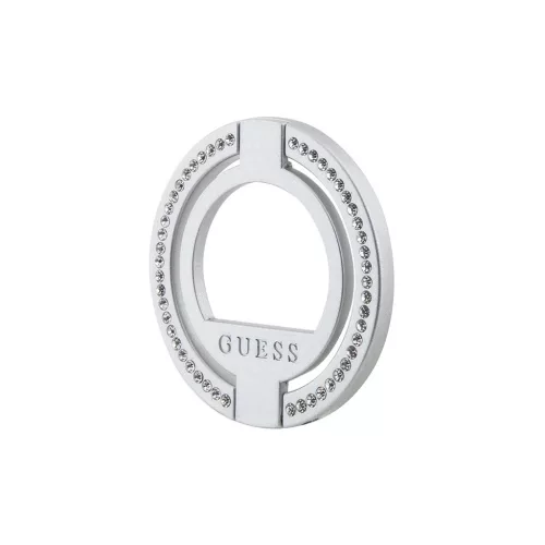 Guess MagSafe gyűrű állvány GUMRSALDGS Rhinestone ezüst