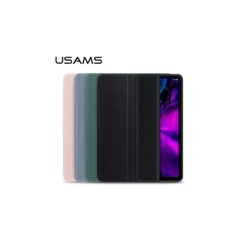 USAMS Winto tok iPad Air 10.9" 2020 készülékhez IP109YT04 (US-BH654) Smart Cover sötét zöld