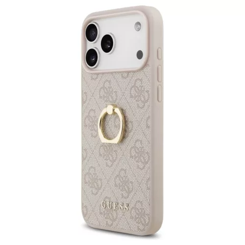Case Guess 4G Gyűrű Tartó iPhone 17 Pro Max készülékhez rózsaszín