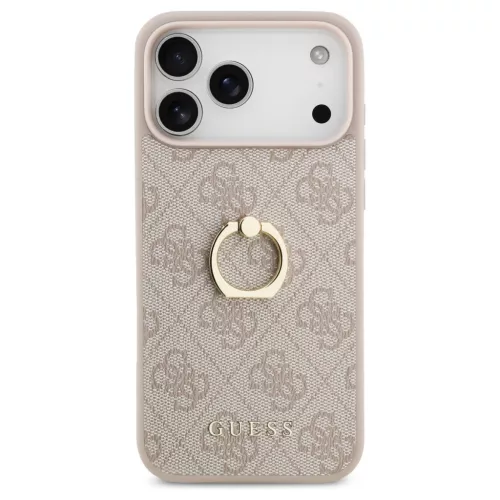 Case Guess 4G Gyűrű Tartó iPhone 17 Pro Max készülékhez rózsaszín