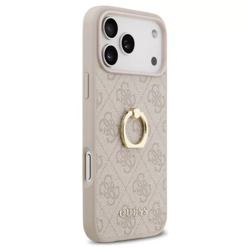 Case Guess 4G Gyűrű Tartó iPhone 17 Pro Max készülékhez rózsaszín