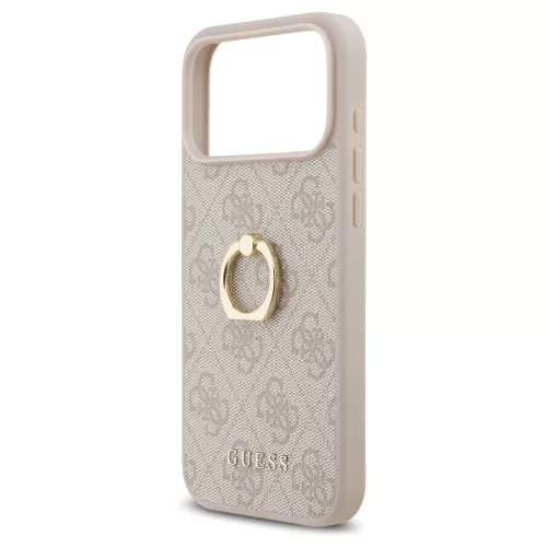 Case Guess 4G Gyűrű Tartó iPhone 17 Pro Max készülékhez rózsaszín