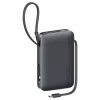 USAMS XR Series powerbank CD228 10000mAh 20W + USB-C/Lightning kábel fekete