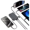 USAMS XR Series powerbank CD228 10000mAh 20W + USB-C/Lightning kábel fekete