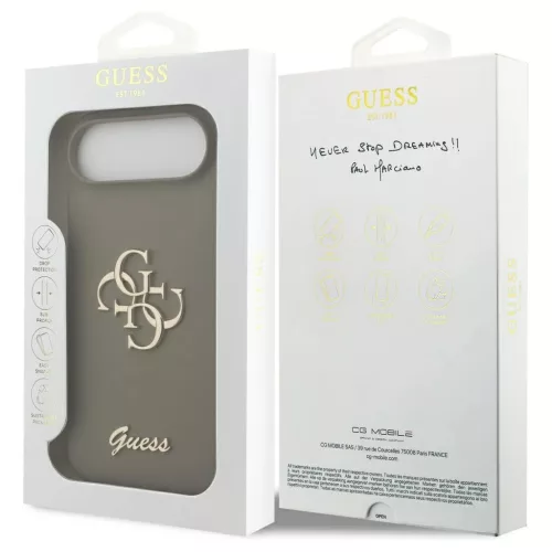 Guess Silicone Big 4G Script Tok iPhone 17 Air készülékhez barna