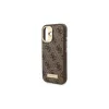 GuessGUHMP16MU4GPRW iPhone 16 Plus 6.7 készülékhez merev tok 4G Logo Plate MagSafe barna