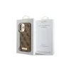 GuessGUHMP16MU4GPRW iPhone 16 Plus 6.7 készülékhez merev tok 4G Logo Plate MagSafe barna