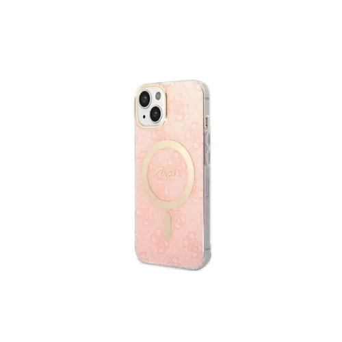 Guess GUBPP14MH4EACSP 4G Pri Case+ kemény tok és töltő szett iPhone 14 Plus és 15 Plus 6,7" készülékhez, rózsaszín