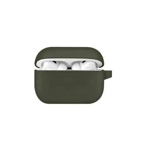 UNIQ Vencer szilikon tok AirPods Pro 2 gen. készülékhez, moha zöld