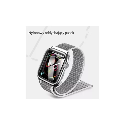 USAMS Apple Watch 4/5/6/7/SE/SE3 készülékhez 40/41mm fekete szíj tokkal ZB73IW1 (US-ZB073)